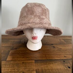 Brixton Petra Packable Tan and Gray Bucket Hat
